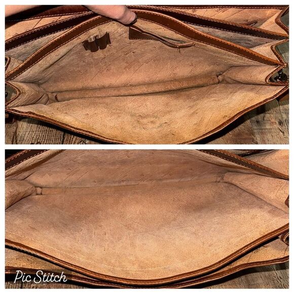 Vintage VALENTINO Leather Briefcase Document Bag With Working Key COA - Picture 12 of 16